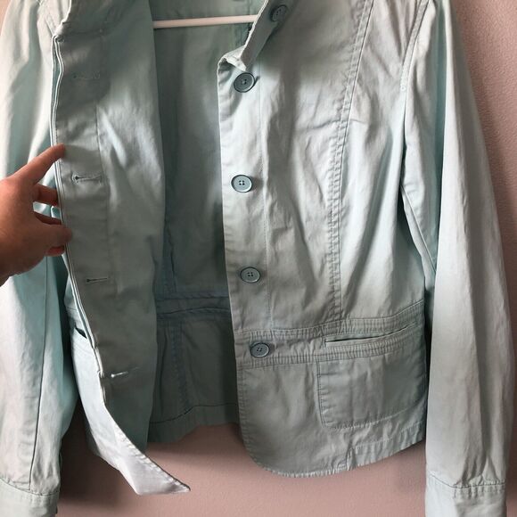 Talbots Jacket Womens 6 Petite Button Front Pastel Spring Layering Cotton Casual - Picture 11 of 15